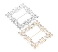 FRCOLOR 2pezzi Fermagli Per Magliette Con Cristalli Fermagli Per Sciarpe Di Fibbie Per Anelli Da Cravatta Adatti Per Magliette e Altri Indumenti Per Matrimoni Feste e Uso Quotidiano