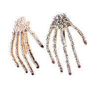 FRCOLOR 2pezzi Fermaglio Per Di Scheletro Accessori Per Forcina Di Artiglio Di Scheletro Per Donne e Ragazze