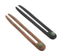 FRCOLOR 2pezzi Forcina Cinese per Capelli Forma di U in Legno Venatura Unica Forcine Decorative per Stile Femminile Adatte Matrimoni Feste e Banchetti Bordi Arrotondati Sicuri per Protegge
