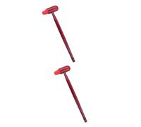 FRCOLOR 2pezzi Massaggiatore Legno Per Piedi e Corpo Bastoncino Per Agopuntura Per Rilassamento Di Spalle e Collo Strumento Di Riflessologia Rosso