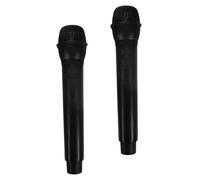 FRCOLOR 2pezzi Microfono Giocattolo Finto Di Plastica Realistico Per Esercitazioni Sul Palco e Cosplay Accessorio Di Scena Per Recitazione Di Microfono Giocattolo