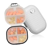 FRCOLOR 2pezzi Organizer Viaggio Compatto Striscia Sigillante in Silicone Custodia Portatile Per Medicinali Monete e Piccoli Oggetti Per Uso Quotidiano e Viaggio