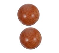 FRCOLOR 2pezzi Palline in Legno Per Esercizi Manuali Palline Portatili Per Massaggio Manuale Rosse Per Stretching Muscolare Per Uso Domestico