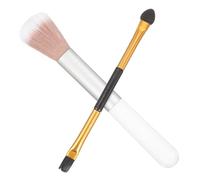 FRCOLOR 2pezzi Pennello Illuminante Doppia Testa Per Trucco Viso Ombretto Setole Dense Fine Comodo Impugnatura Liscia Facile Impugnare Professionale Amatoriale