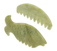 FRCOLOR 2pezzi Pettine Di Per Massaggio Del Capelluto Strumento Guasha Per Capelluto Pettine Per Massaggio Facciale Raschietto Per Massaggi