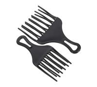 FRCOLOR 2pezzi Pettine per Capelli in Plastica Nera Pettini Denti Larghi Professionali per Styling Pettini Multifunzione per Parrucchieri e Uso Domestico
