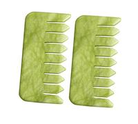 FRCOLOR 2pezzi Pettine Per Massaggi in Pietra Naturale Pettine Per Capelli Liscio e Arrotondato Massaggiatore Per Testa Portatile e Facile Da Trasportare