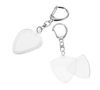 FRCOLOR 2pezzi Porta Plettri per Chitarra Organizer Trasparente Custodia e Portachiavi Design Pendente Salvaspazio Materiale ad Alta Trasparenza Facile Accesso per Chitarristi