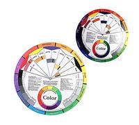 FRCOLOR 2pezzi Rotazione Colori Misti Display Ruota Dei Colori Per Imparare Per Nail Art Ruota Dei Per Femminile Tabella Miscelazione Guida Per Miscelazione