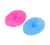 FRCOLOR 2pezzi Silicone Facial Cleansing Brush Pad Piccolo Scrubber Maneggevole Per Tutti Tipi Di Blu e Rosa Per Pulizia Delicata e Igienica