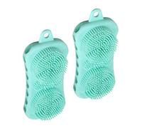 FRCOLOR 2pezzi Spazzola da Bagno Compatta per Ragazzo Ragazza Ragazza Strumenti da Bagno in Tpe Accessori per Bagnetto del Ragazzo Facile da Pulire Design Setole Fitte