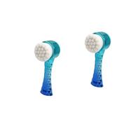 FRCOLOR 2pezzi Spazzola Manuale Per Pulizia Viso Strumento Per Della Con Design Ergonomico e Laccetto Per Appenderla Facile Da Trasportare Colore Blu Sfumato Perfetta Per Uso Quotidiano e