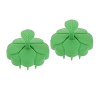 FRCOLOR 2pezzi Spazzola Massaggiante Per Capelluto Silicone Spazzola Per Shampoo Portatile Design Ergonomico Facile Da Pulire Per Uso Domestico e Viaggi Frutta