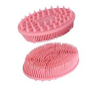 FRCOLOR 2pezzi Spazzola Massaggiante per Ragazza in Silicone per Bagnetto del Ragazza Spazzola per Doccia Testina Delicata e Design Bifacciale