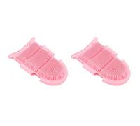 FRCOLOR 2pezzi Spazzola Massaggiante Silicone Per Bagno e Spa Guanto Esfoliante Comfortevole Per Famiglia e Bellezza Rimuove La Morta e Favorisce La Circolazione Adatta Tutte Le Parti Del