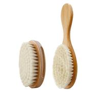 FRCOLOR 2pezzi Spazzola Per Capelli Ragazza in Fibra Naturale Spazzola Da Bagno in Legno Per Tagliare i Capelli Portatile