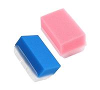 FRCOLOR 2pezzi Spazzola Spugna da Bagno per Ragazza per Stimolazione Tattile Massaggio Infantile Educazione Precoce Super Elastica Sicura Colore Casuale