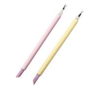 FRCOLOR 2pezzi Strumento Per Manicure e Pedicure Con Doppio Estremità Di Rimuovi Cuticole e Spingi Cuticole Inossidabile Utile Per Rimuovere Morta e Colla Per Unghie Acriliche Colore