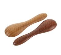 FRCOLOR 2pezzi Strumento Per Massaggi Gua Sha in Legno Cucchiaio Applicatore Per Crema Strumenti Per Massaggio in Legno Per Anticellulite Maderotherapy Beauty Scoop