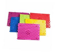 FRCOLOR 2pezzi Tappetino Per Stimolazione Plantare Con Pellet Punti Di Pressione Mat Antistress Per Riflessologia Piedi e Rilassamento Blu Per Casa e Ufficio