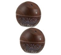 FRCOLOR 2pezzi Umidificatore Creativo e Diffusore Di Oli Essenziali Con Luce Notturna Design Forma Di Fungo Ricarica Usb Silenzioso e Compatto Per Casa e Ufficio