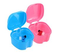 FRCOLOR 2sets Astuccio Da Viaggio Per Spazzolino Da Denti Kit Custodia Per Dentiere Contenitore Per Protesi Custodia Per Pulizia Scatola Porta-ricordo Per Denti