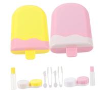 FRCOLOR 2sets Custodia Per Lenti Contatto Scatola Per Lenti Contatto Da Viaggio Tascabile e Pratico Per Uso Quotidiano e Trasporto