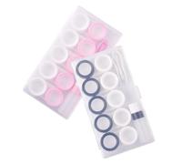 FRCOLOR 2sets Kit Custodie Lenti Contatto Portatili Per Viaggio e Casa Scatole Eritte Per Lenti Colorate e Comuni Blocco Ermetico Sicuro Piccole Custodie Per Viaggio