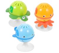 FRCOLOR 3 Giochi per Rattles Ocean Ventose Giocattoli Educativi per Alimentazione e Coordinazione Colori Vivaci e Design Animali Marini Colore Casuale