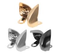 FRCOLOR 3 Paia Sturdy Metal Caps For Pointed Shoes Prevent Scratches Enhance Appearance For Daily Wear And Special Events