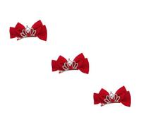 FRCOLOR 3 Pezzi accessorio per a arredamento clip ad arco compleanno molletta girly Clip per con fiocco di rinesco fermaglio per rosso