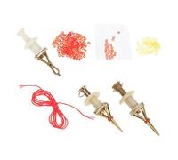 FRCOLOR 3 Pezzi Clip per Lombrichi Resistente all'Usura in ABS Cinturino Elastico e Rame, Accessorio Professionale per Esche di Vermi Rossi e Larve, Mantiene Le Mani Pulite Colore Casuale