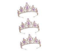 FRCOLOR 3 Pezzi Di Con Strass Per Donne E Ragazze Copricapo Da Sposa Corone Banchetti E Copricapo.