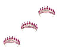 FRCOLOR 3 Pezzi Di Diamanti Accessorio Per Sposa Fascia Per Vite Fasce Per Le Donne Trucco Sposa Di Essere Velo Barocco Per Le Donne Fascia Di Perle Copricapo Da