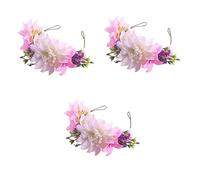 FRCOLOR 3 Pezzi Di Fascia Per Con Fiori Accessori Per Copricapo Da Sposa Per Donne Copricapo Per Foto