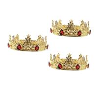 FRCOLOR 3 Pezzi Di Nuziale Con Cristalli Rotondi Cerchietto Per Da Sposa Corone Di Fiori Da Sposa Cerchietto Per Da Sposa Copricapo Da Sposa Dorato