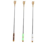 FRCOLOR 3 Pezzi Grattaschiena Telescopico Portatile in Metallo Estensibile Regolabile per Anziani e Uso Personale Strumento Manuale per Sollievo Prurito e Auto-trattamento