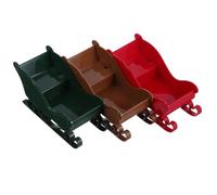 FRCOLOR 3 Pezzi Mini Slitta Natalizia in Plastica per Decorazioni di Natale | Figura Decorativa Compatta, Montaggio Semplice, Uso Versatile per Casa e Vetrine