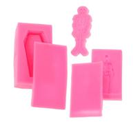 FRCOLOR 3 Pezzi Stampo in Silicone per Resina Design Teschio e Bara, Leggero e Dettagli Precisi, per Artigianato Resina e Progetti Scolastici Creativi