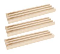 FRCOLOR 3 pezzi Supporti in Legno per Domino Multiuso con Base Antiscivolo Organizer per Giochi da Tavolo come Mexican Train Accessorio DIY per Gioco Domino e Carte Decorazione Creativa