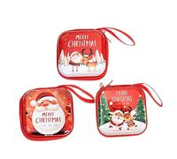 FRCOLOR 3 Pz Accessori Per Le Vacanze Ornamenti Da Appendere All'albero Decorativa Per Il Tè Borsa Soldi Di Natale Mini Borsetta Sacchetto Di Caramelle Portatile Bambino Metallo