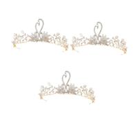 FRCOLOR 3 Pz copricapo di cigno di copricapo da sposa per la sposa nuziale coroncina sposa della ragazza della festa di compleanno bianca