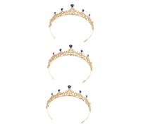 FRCOLOR 3 Pz Di Cristallo Nozze Fascia Da Marinaio Nuziale Accessori Per D'oro Accessori Da Principessa La Accessori Per Con Strass Rosee Lega