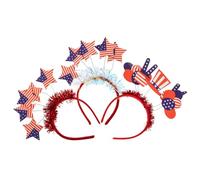 FRCOLOR 3 Pz fascia per il dell'indipendenza fascia a punta mini elastici per 4° hair band hair ribbon decorazioni per la testa di carnevale cerchietti per da festa