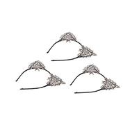 FRCOLOR 3 Pz fascia per orecchie di gatto in pizzo fascia leopardata per donna cuffie peluche hair band hair ribbon fasce per orecchie di gatto per ragazze fasce per ragazze tessuto
