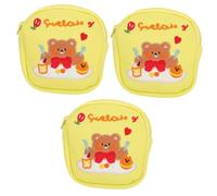 FRCOLOR 3 Pz La Borsa Porta Asciugamani Della Zia Supporto Porta Tela Cambia Il Portafoglio Della Borsa Necessità Della Ragazza Tappetino Da Allattamento Mini Trousse Yellow Cotone