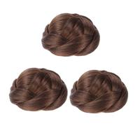 FRCOLOR 3 Pz Parrucca chignon updo 1b# Parrucchiere fermaglio per coda di cavallo panino updo intrecciato per il nero bling parrucche artiglio in parrucchino del panino