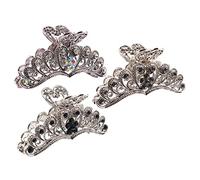 FRCOLOR 3 Pz Presa Per Con Strass Affrettato Clip Di Artiglio Pettine Per D'oro Perni Elastici Per Forcina Per Ricevitore Riccio Molletta Buono Lega