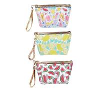 FRCOLOR 3 Pz Trasparente Trousse Cosmetici Custodia Trasparente Trucco Borsa Da Viaggio Borsa Da Viaggio Borsa Da Viaggio Chiaro PVC Giapponese E Coreano, Colori assortiti, 25×13.5cm