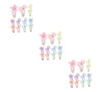 FRCOLOR 3 Set Adorabili Fermagli Per Per Bambine Morbidi Fermagli Per Con Fiocco E Fiori Per Bambine Accessori Per Per Bambini E Bambine 12 Pezzi * 3